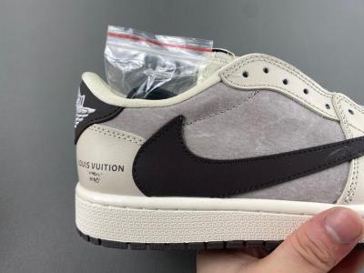 wholesale quality travis scott x air jordan 1 low og  beige gray black